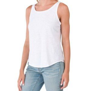 Eileen Fisher Petites Slubby Organic Cotton Jersey Tank Top White Size PP